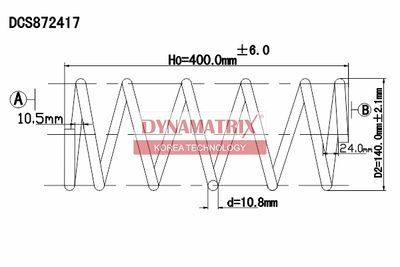 DCS872417 DYNAMATRIX Пружина ходовой части