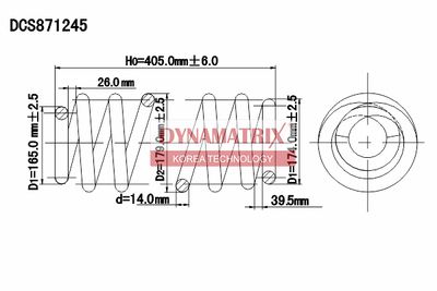 DCS871245 DYNAMATRIX Пружина ходовой части