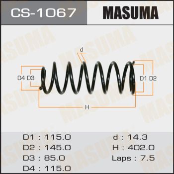 CS1067 MASUMA Пружина ходовой части