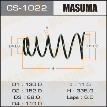 CS1022 MASUMA Пружина ходовой части