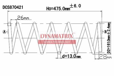 DCS870421 DYNAMATRIX Пружина ходовой части