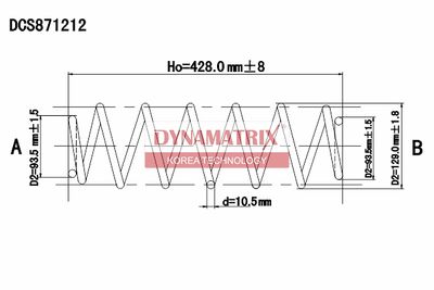 DCS871212 DYNAMATRIX Пружина ходовой части