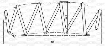 CSR906400 OPEN PARTS Пружина ходовой части