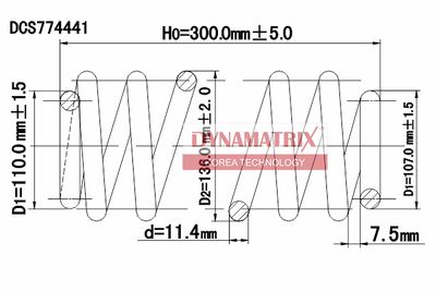 DCS774441 DYNAMATRIX Пружина ходовой части