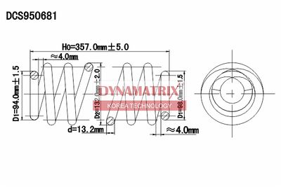 DCS950681 DYNAMATRIX Пружина ходовой части