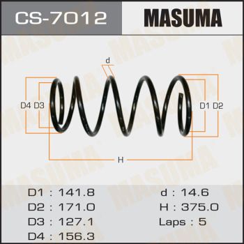 CS7012 MASUMA Пружина ходовой части