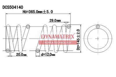 DCS504140 DYNAMATRIX Пружина ходовой части