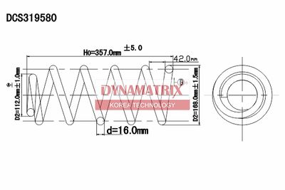 DCS319580 DYNAMATRIX Пружина ходовой части