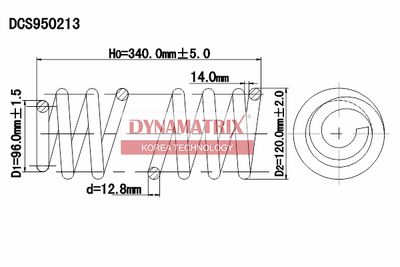 DCS950213 DYNAMATRIX Пружина ходовой части