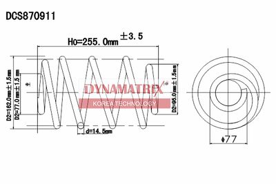 DCS870911 DYNAMATRIX Пружина ходовой части