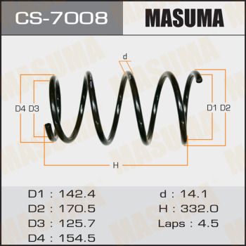 CS7008 MASUMA Пружина ходовой части