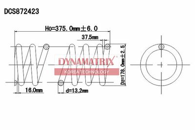 DCS872423 DYNAMATRIX Пружина ходовой части