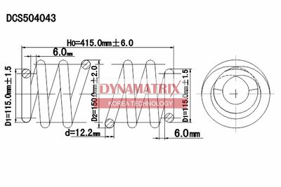 DCS504043 DYNAMATRIX Пружина ходовой части