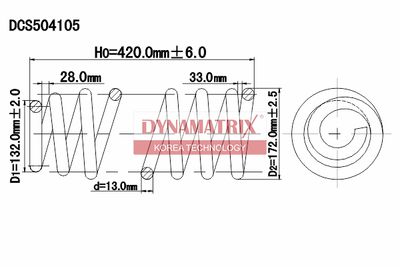 DCS504105 DYNAMATRIX Пружина ходовой части