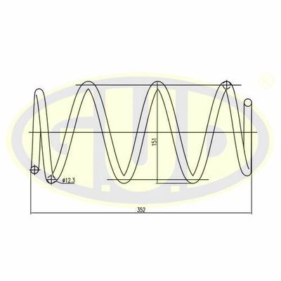 GCS062052 G.U.D. Пружина ходовой части