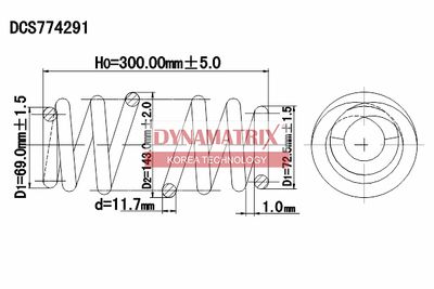 DCS774291 DYNAMATRIX Пружина ходовой части