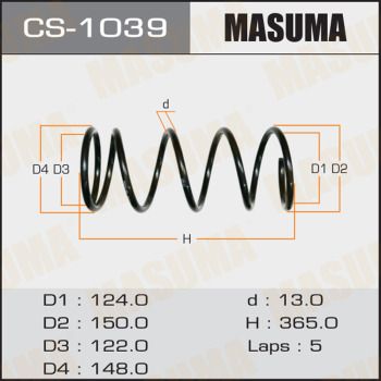 CS1039 MASUMA Пружина ходовой части