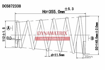 DCS872338 DYNAMATRIX Пружина ходовой части