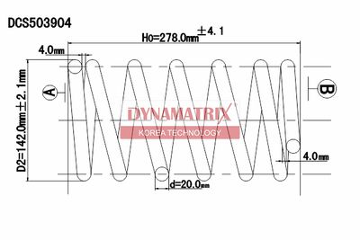 DCS503904 DYNAMATRIX Пружина ходовой части