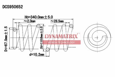 DCS950652 DYNAMATRIX Пружина ходовой части