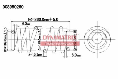 DCS950260 DYNAMATRIX Пружина ходовой части