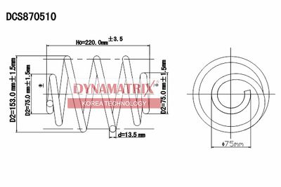 DCS870510 DYNAMATRIX Пружина ходовой части