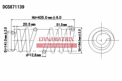 DCS871139 DYNAMATRIX Пружина ходовой части