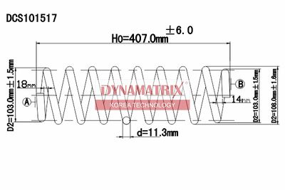 DCS101517 DYNAMATRIX Пружина ходовой части