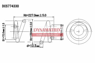 DCS774330 DYNAMATRIX Пружина ходовой части