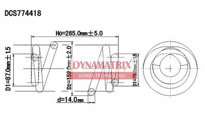 DCS774418 DYNAMATRIX Пружина ходовой части