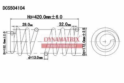 DCS504104 DYNAMATRIX Пружина ходовой части