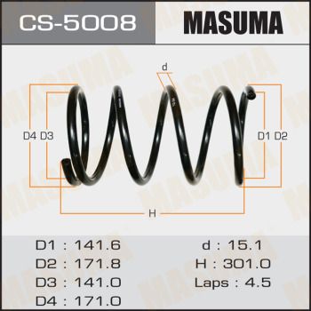 CS5008 MASUMA Пружина ходовой части