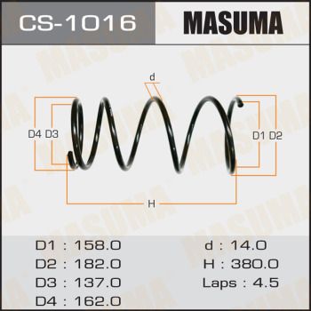 CS1016 MASUMA Пружина ходовой части