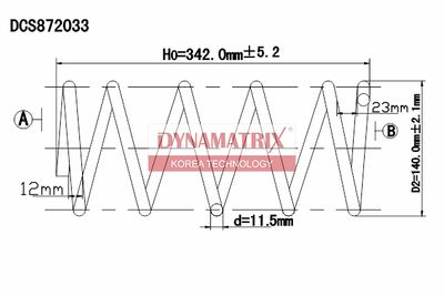 DCS872033 DYNAMATRIX Пружина ходовой части