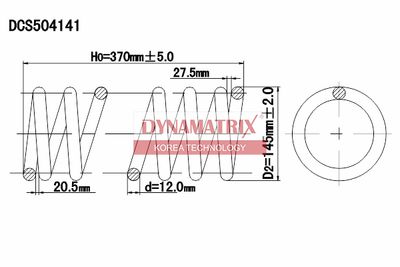 DCS504141 DYNAMATRIX Пружина ходовой части