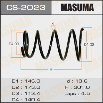 CS2023 MASUMA Пружина ходовой части