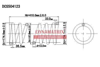 DCS504123 DYNAMATRIX Пружина ходовой части