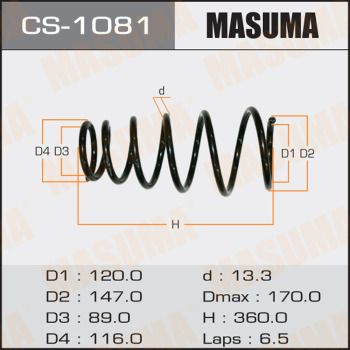 CS1081 MASUMA Пружина ходовой части