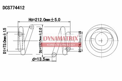 DCS774412 DYNAMATRIX Пружина ходовой части