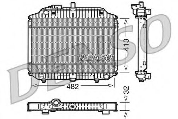 Радиатор системы охлаждения Denso                DRM17010
