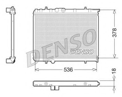 Радиатор системы охлаждения Denso                DRM21034