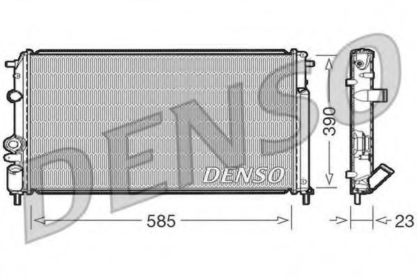 Радиатор системы охлаждения Denso                DRM23053