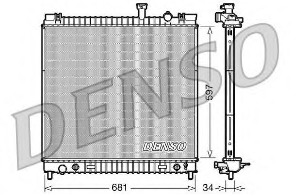 Радиатор системы охлаждения Denso                DRM46031