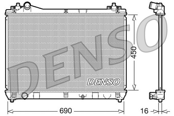 Радиатор системы охлаждения Denso                DRM47016