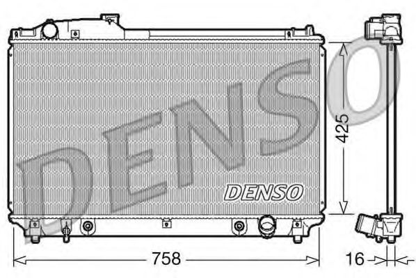 Радиатор системы охлаждения Denso                DRM51003