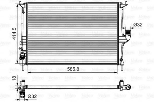 Радиатор системы охлаждения Valeo                700801