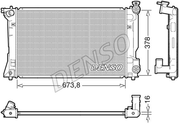 Радиатор системы охлаждения Denso                DRM50118