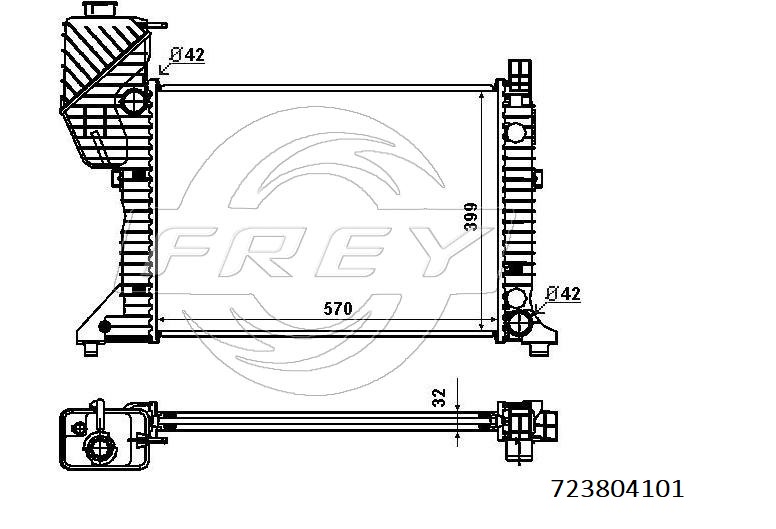 Радиатор охлаждения sprinter Frey                723804101