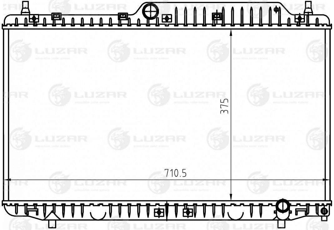 Радиатор охл. для ам Chery Fora (a21) (06-) Luzar                LRc 3005