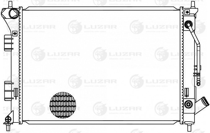 Радиатор охл. для ам Kia ceed (12-)Soul (08-)Hyundai i30 (11-)Elantra (11-) AT Luzar                LRc 0817